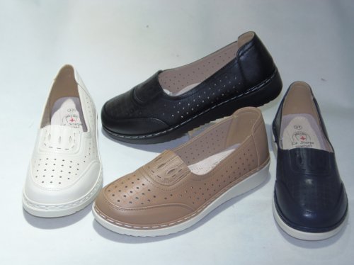 A7409-10 półbuty damskie dziurkowane W