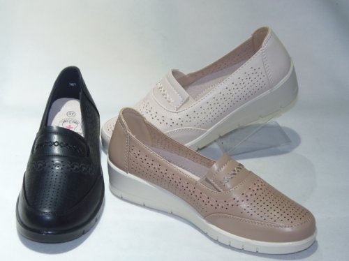 A7421-3 półbuty damskie dziurkowane U