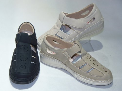 A7444-3 półbuty damskie dziurkowane W