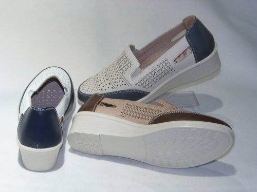 A7406-3 półbuty damskie dziurkowane Y