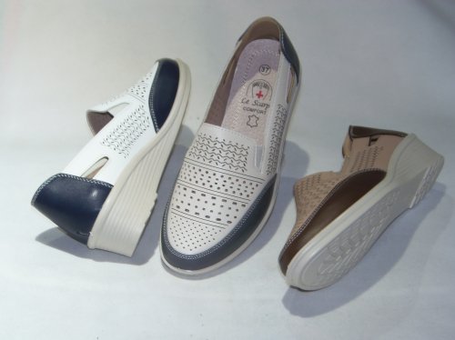 A7406-3 półbuty damskie dziurkowane